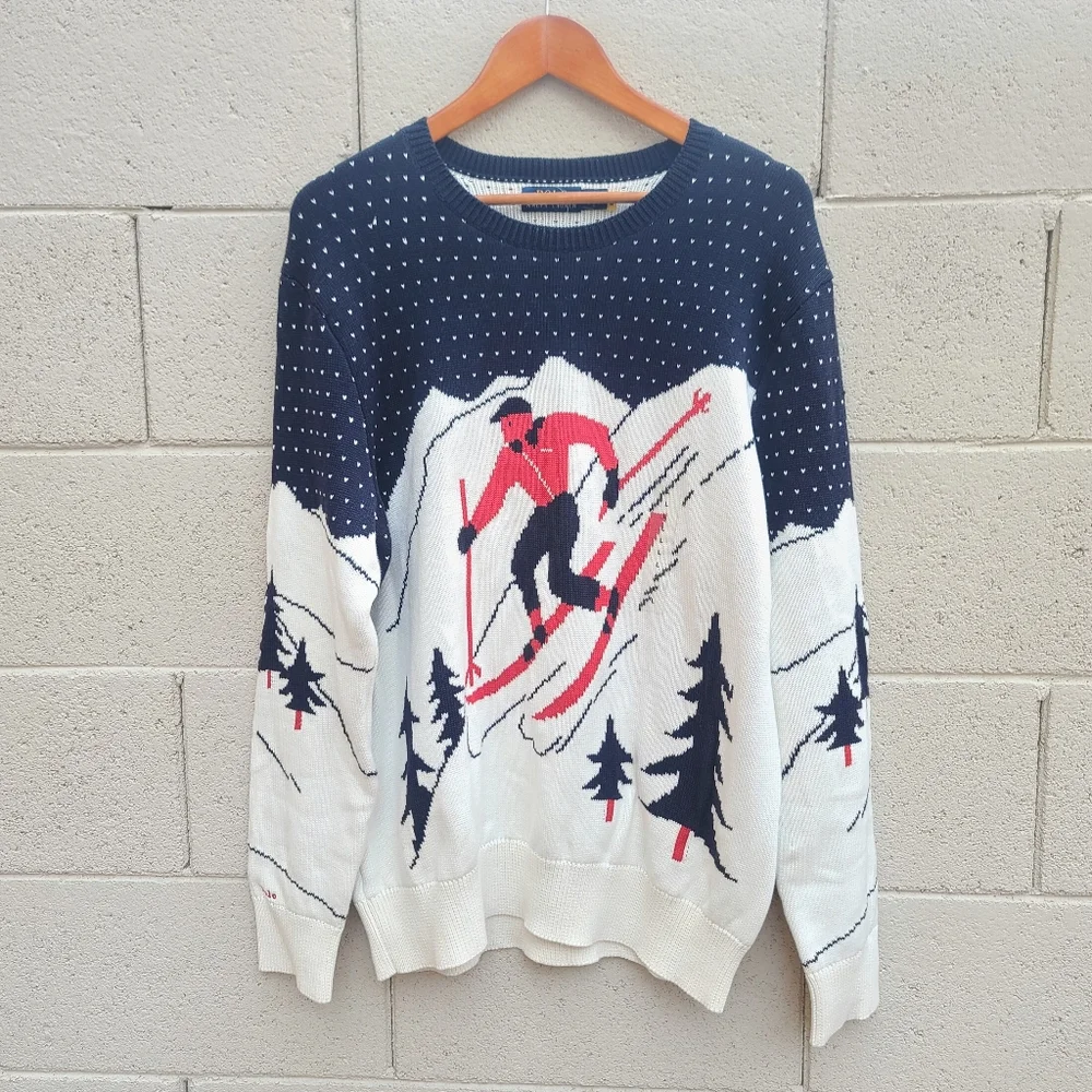 Polo Ralph Lauren | Skier Cotton Knitted Sweater Navy Multi Size Large
